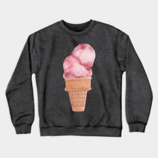 Waffle ice cream watercolor Crewneck Sweatshirt